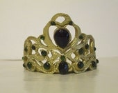 gumpaste tiara cake topper sugar edible jewel crown gold silver saphire emerald diamond