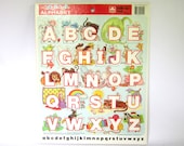Vintage 1980s Alphabet Puzzle, Educational Golden Frame Tray Puzzle First Fun