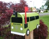 Bay Window Single Color Volkswagen Bus Mailbox by TheBusBox Custom made - Choose your color - BayBusBox