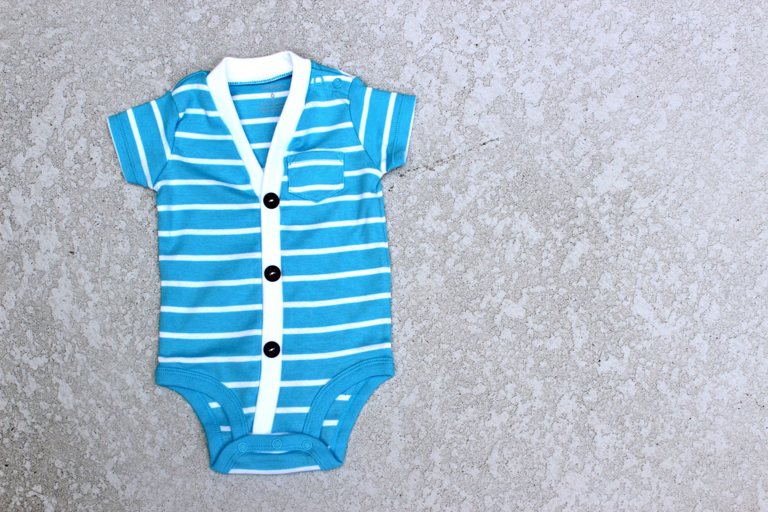 Baby Cardigan Onesie - Light Blue with White Preppy Baby Boy Cardi - Perfect for a Spring Baby Shower Gift