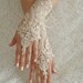 FREE SHIP, Wedding Gloves,  lace gloves, Fingerless Gloves, champagne lace gloves, cuff wedding bride, bridal gloves