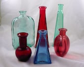 Six Colorful Vintage Bottles Instant Collection