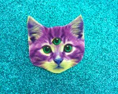 Large Alien Cat Pin