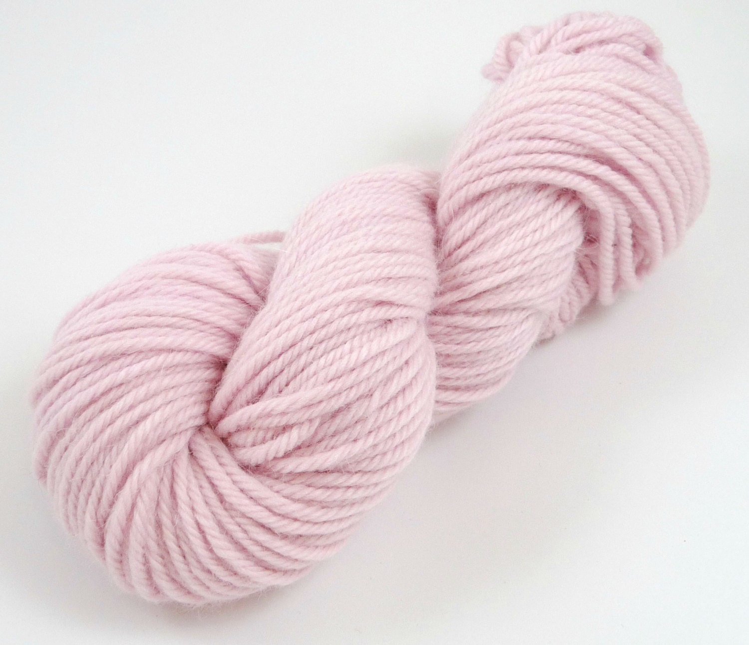 Delicate Pink kettle dyed solid - Bulky 70/30% Peruvian Highland Wool and Superfine Alpaca 110 yards per 100 grams
