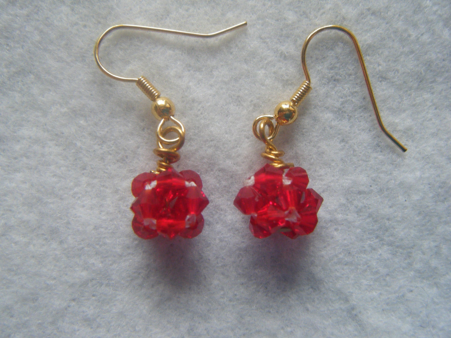 Red Crystal Earrings