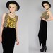 Vtg 90s Novelty Royal Leopard Print Tank Top Shirt S