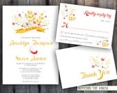 Printable  Brooklyn Wedding Invitation Set - Custom colors - DIY Wedding - Digital files