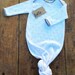 Organic Cotton Knottie Sleep Suit Onesie - Yellow on White