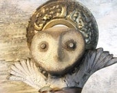 Owl Art Doll, Owl, Barn Owl, OOAK Doll, Religious, Halo, Guardian Angel