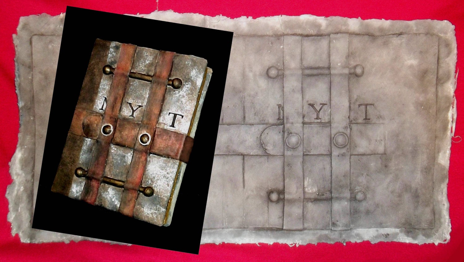 MYST Linking Book latex cover - Custom-sculpted design - Raw/unpainted - Authorized MYST item