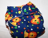 One Size Pocket Diaper - Blue Lions