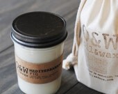 Merry Mistletoe, Natural Soy Candle in Reusable Glass Jar, eco-friendly