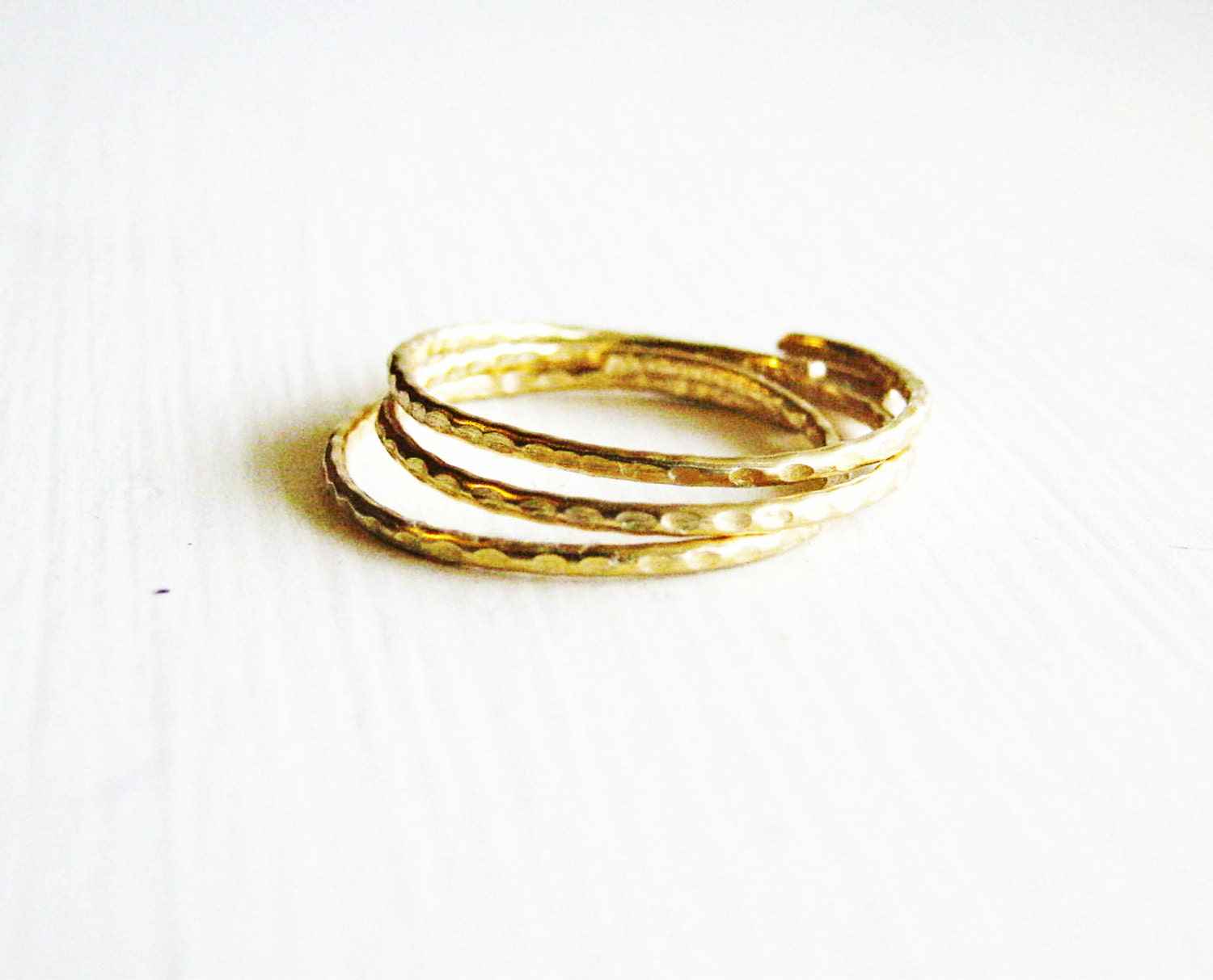 Set of 3 Brass Stacking Rings