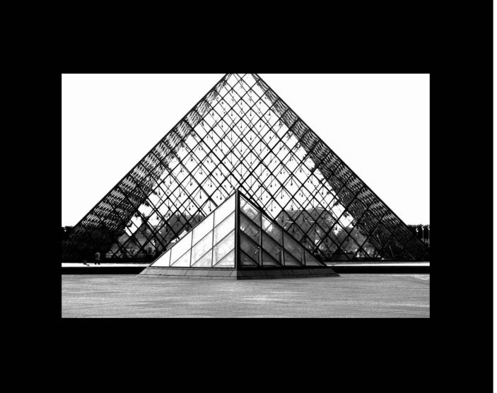 Louvre Pyramid in Black and White - PetitePastiche