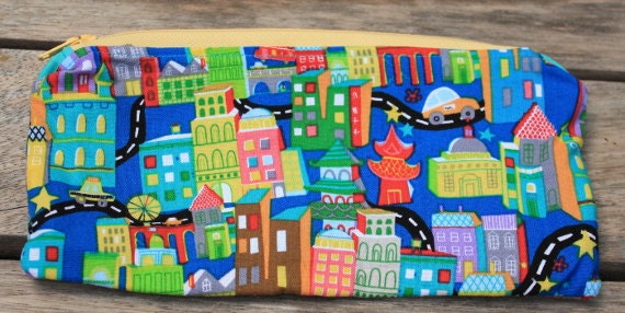 Cityscape Notions Pouch/ Pencil Case