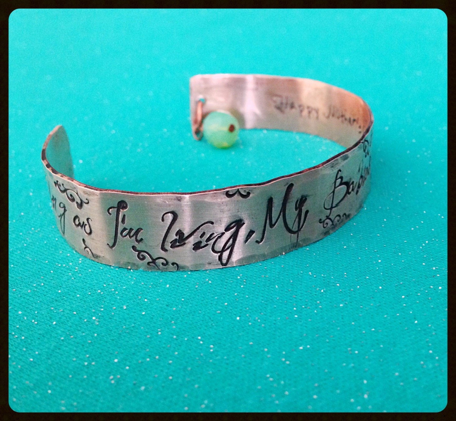mom hand stamped cuff bracelet, mom jewelry, new mom, as long as i'm living, my babies you'll be