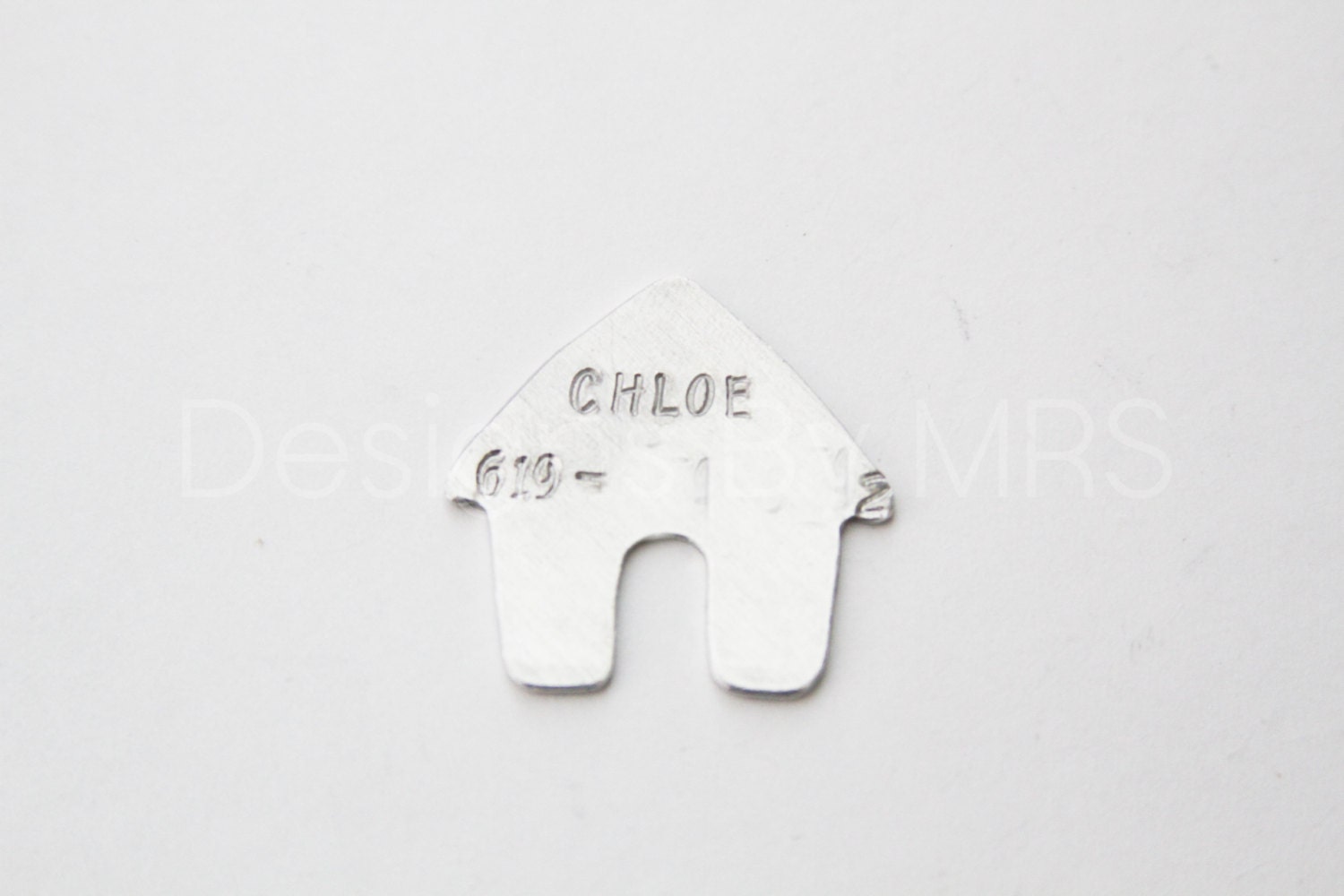 Dog House Shaped Custom Pet/Dog Tag - Name and Phone Number