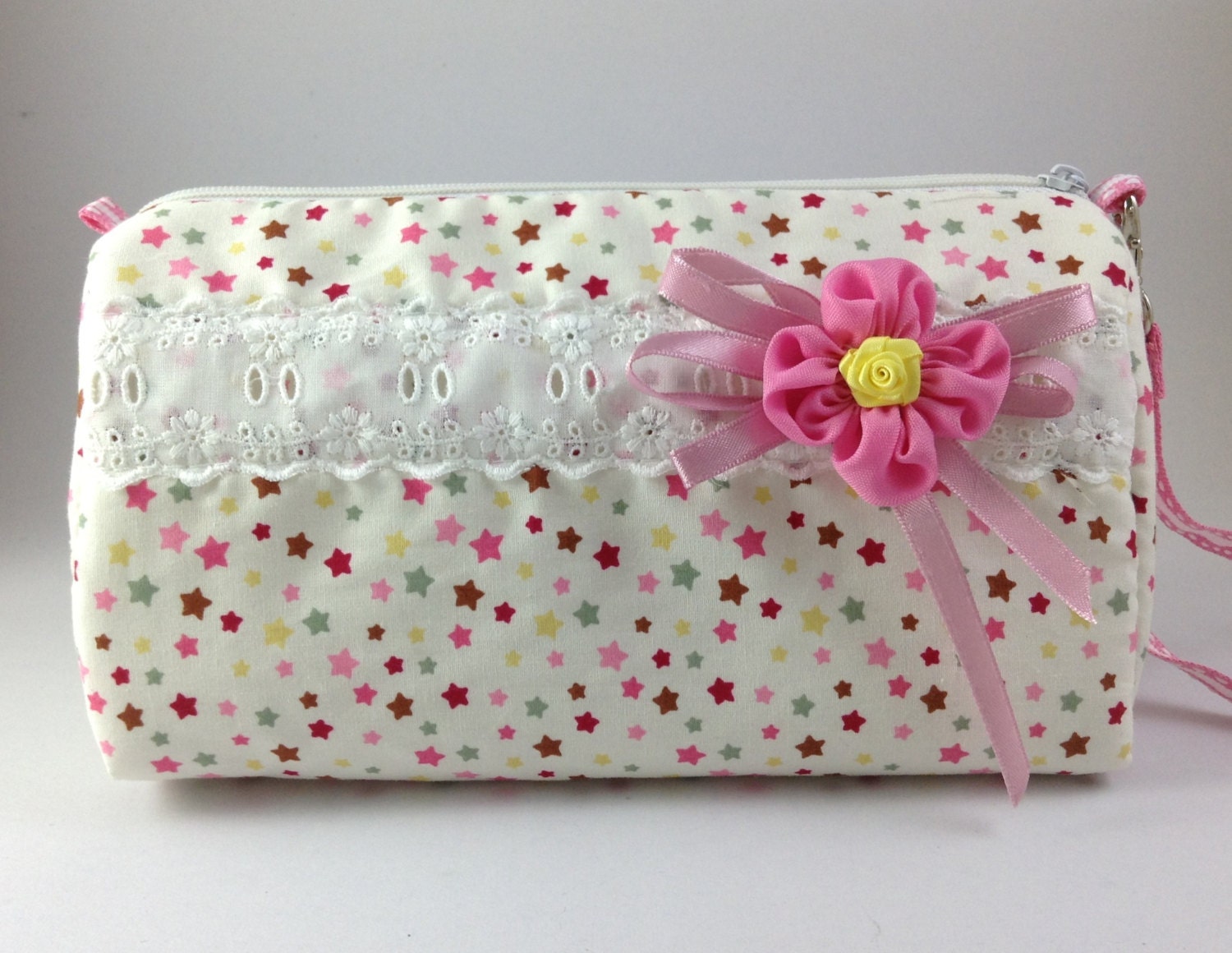 Bag purse wristlet Large size /Handmade Purse / Wristlet/ Clutch