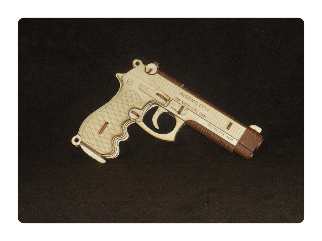 Laser-Cut Wooden Beretta Kit