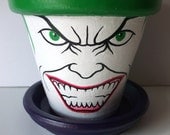 Joker Painted Flower Pot Gift Set Batman Dark Knight Arkham CIty