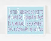 My Name Poem, Girls Wall Art, Baby Gifts, Isabella 8x10