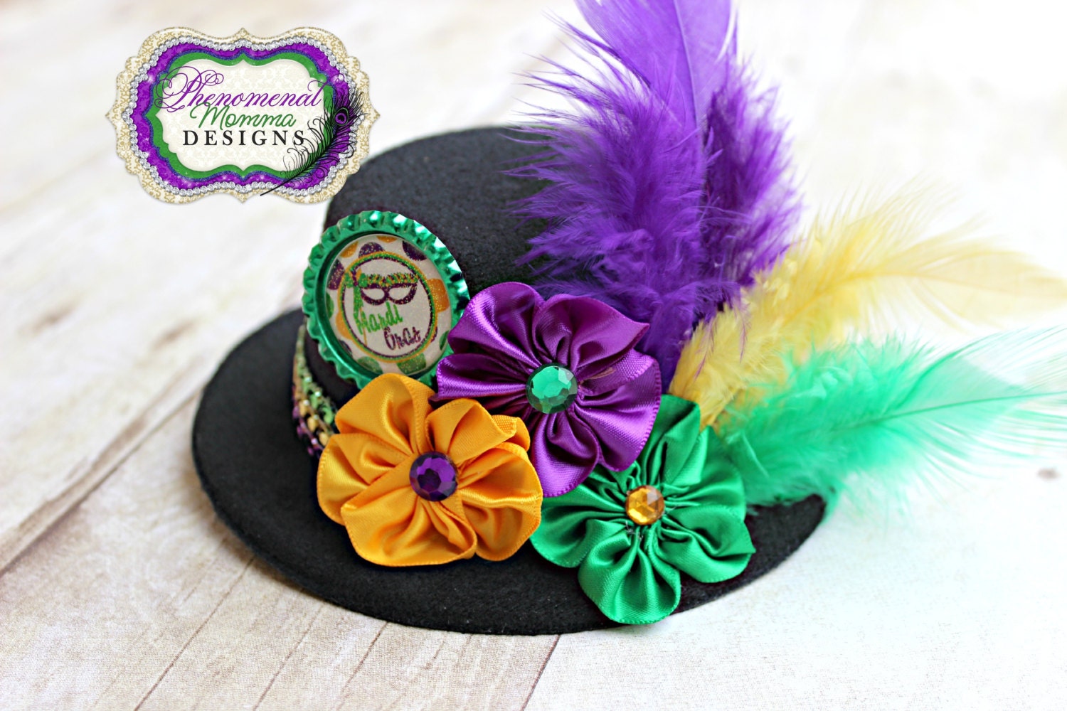 Mardi Gras Mini Top Hat Photo Prop - PMDBoutique