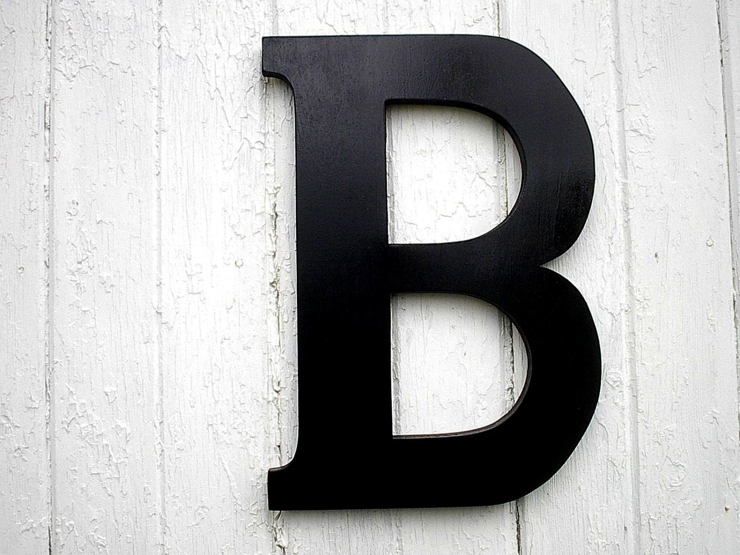 Black Wooden Alphabet Nursery Letters 18" B Modern Rustic Wall Art Kids Gifts decor Personalized Monogram Initial