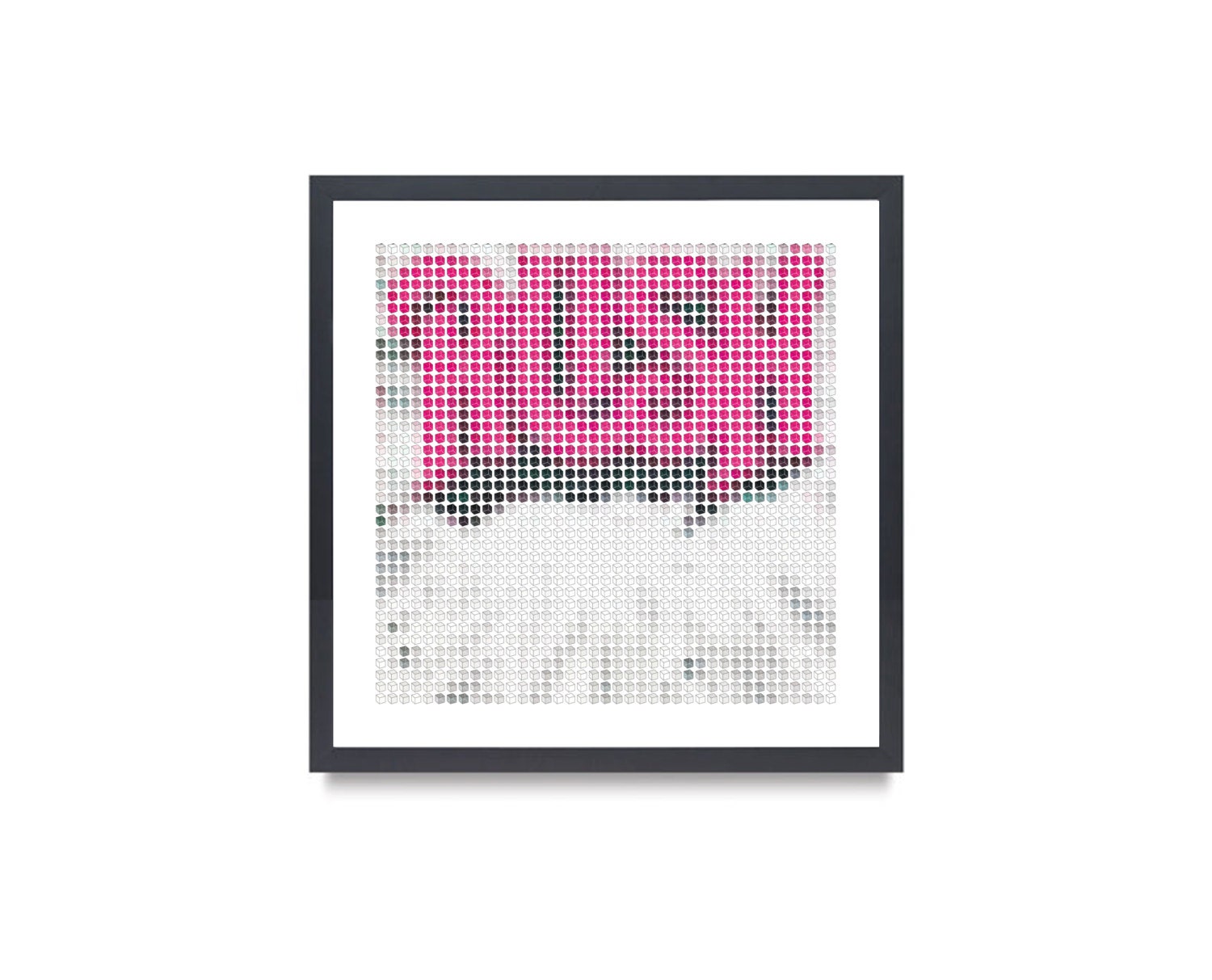 RUSH Album Cover Inspired Pixel Poster Print 13"x13"