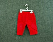 Vintage Baby Boy Dress Pants, size 12 months, bright tomato red