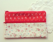Vintage Red and Floral Purse