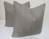 Graphite Outdoor Pillow Cover - Richloom Vierra Woven Olefin Outdoor Fabric in Graphite - 20" x 20"