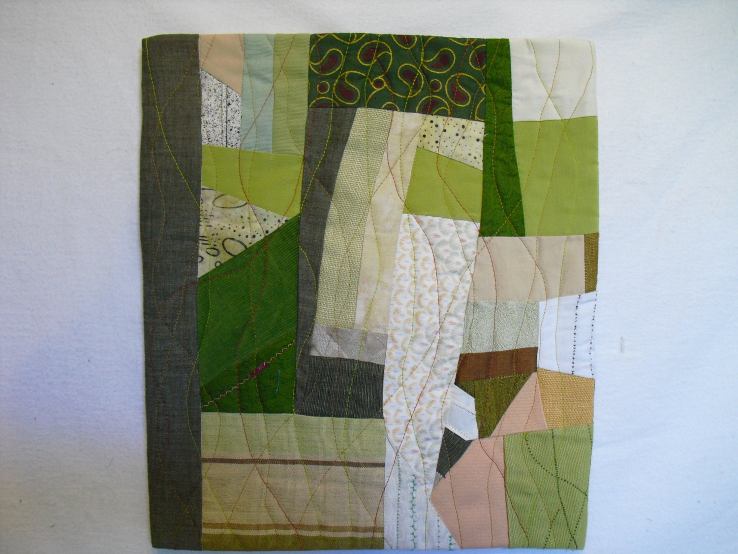 ECO Fiber Art Wall Hanging Petite Field in Spring II