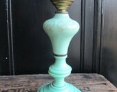 1920s Jadeite Lamp lighting antique vintage accessories home decor housewares collectables Art Deco Style  mint seafoam green
