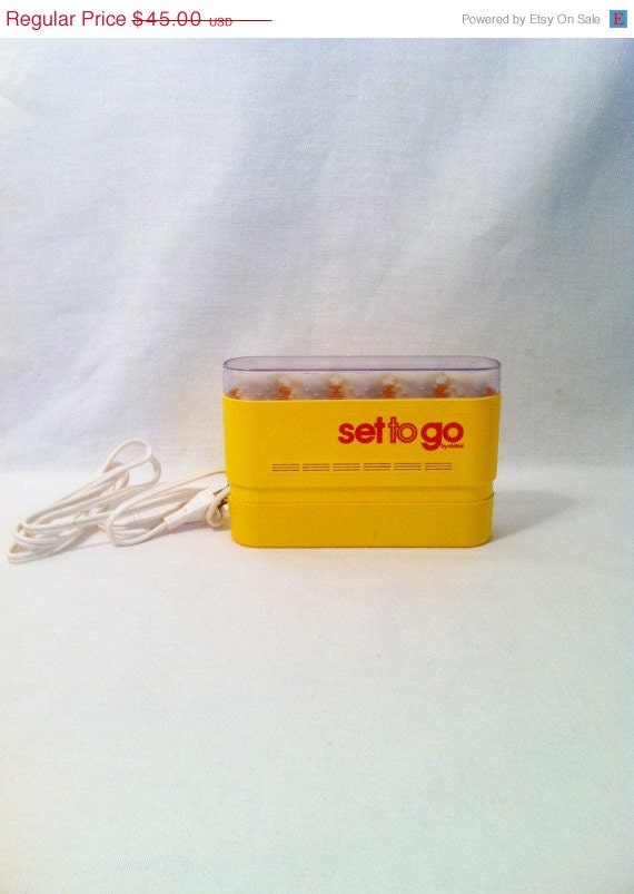 On Sale Vintage Clairol Hot Rollers Set To Go Travel Size Retro For Her Pageant Cheer Pom 1970s