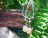 Pearls on Hoops Earrings