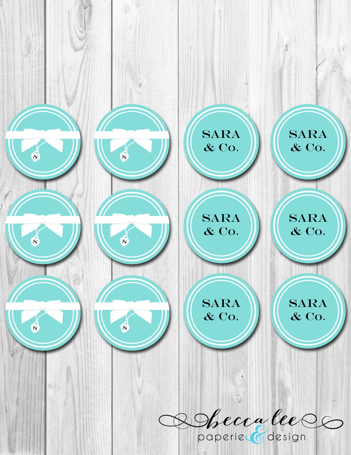 Cupcake Toppers - Tiffany & Co Inspired Birthday Party - DIY - Printable Il_170x135