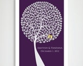 250 Guest - Unique Modern Wedding Tree Guest Book / Enchanted Wedding Signature Tree Guestbook Print / Bridal Shower Gift  24x36