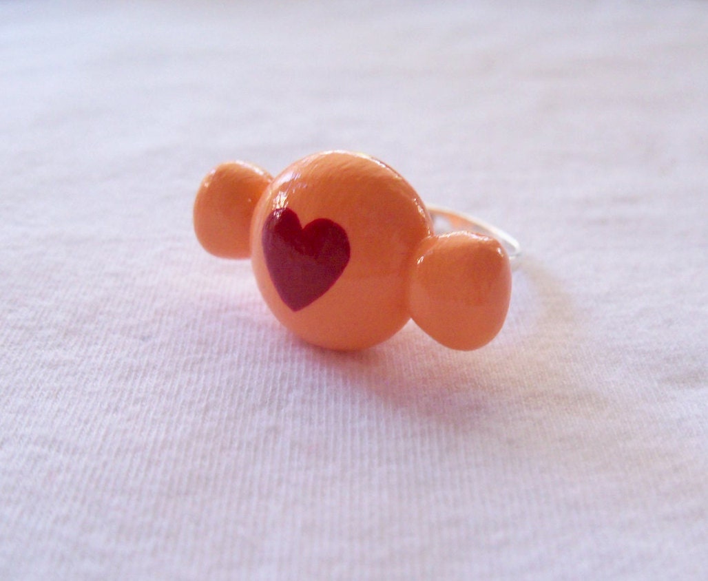Pastel Sweet Candy Piece Ring - Handcrafted Polymer Clay Jewelry - Silver Plated, Nickel Free, Lead Free Ring