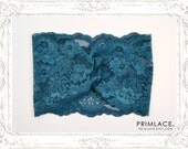 Teal Lace Headband, Lace Headwrap, Lace Hair Wrap, Teal Lace Headband, Lace Turban, Lace Bandanna, Teal Headbands, Large Headband