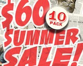 SUMMER SALE 60 - Wholesale Lot of Ten (10) Dictionary Page Book Art Prints - DPMP010