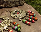 Colorful Bohemian Chandelier Earrings - Bohemian Hippie Jewelry