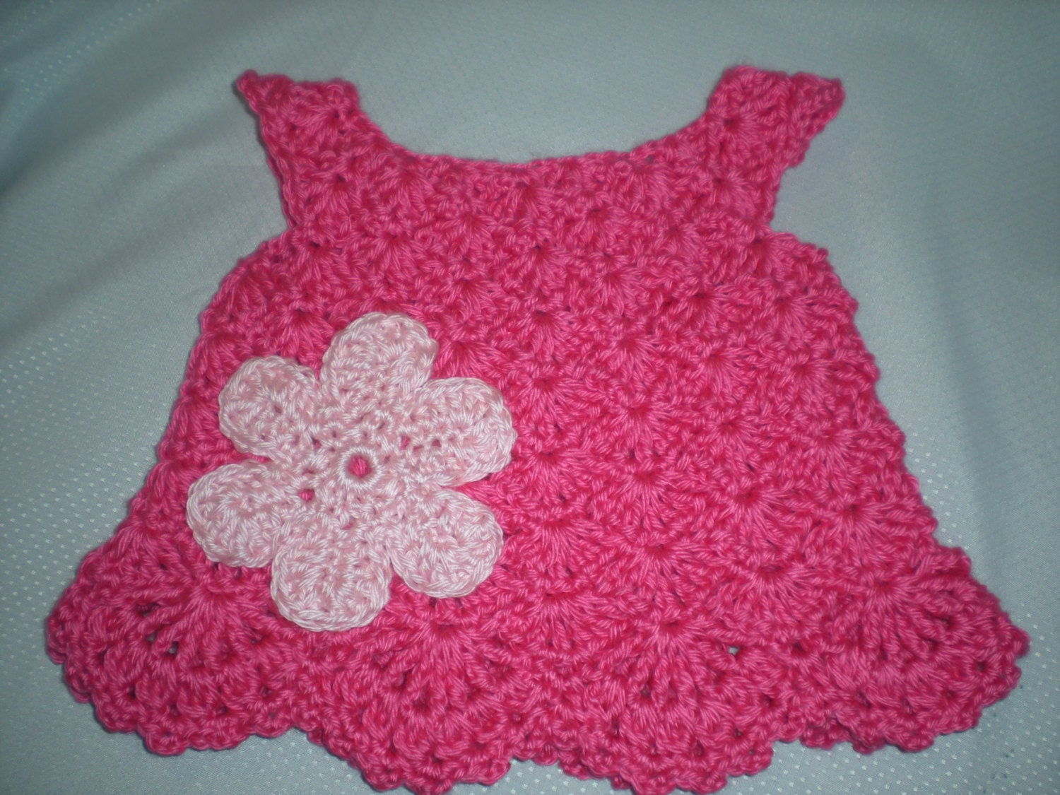 Baby Girl Dress Jumper Hot Pink with Flower
