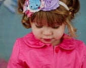 Colorful Purple, Pink and Blue Easter Bunny Bow Headband for Newborn, Baby Girl, Infant, Toddler, Teen