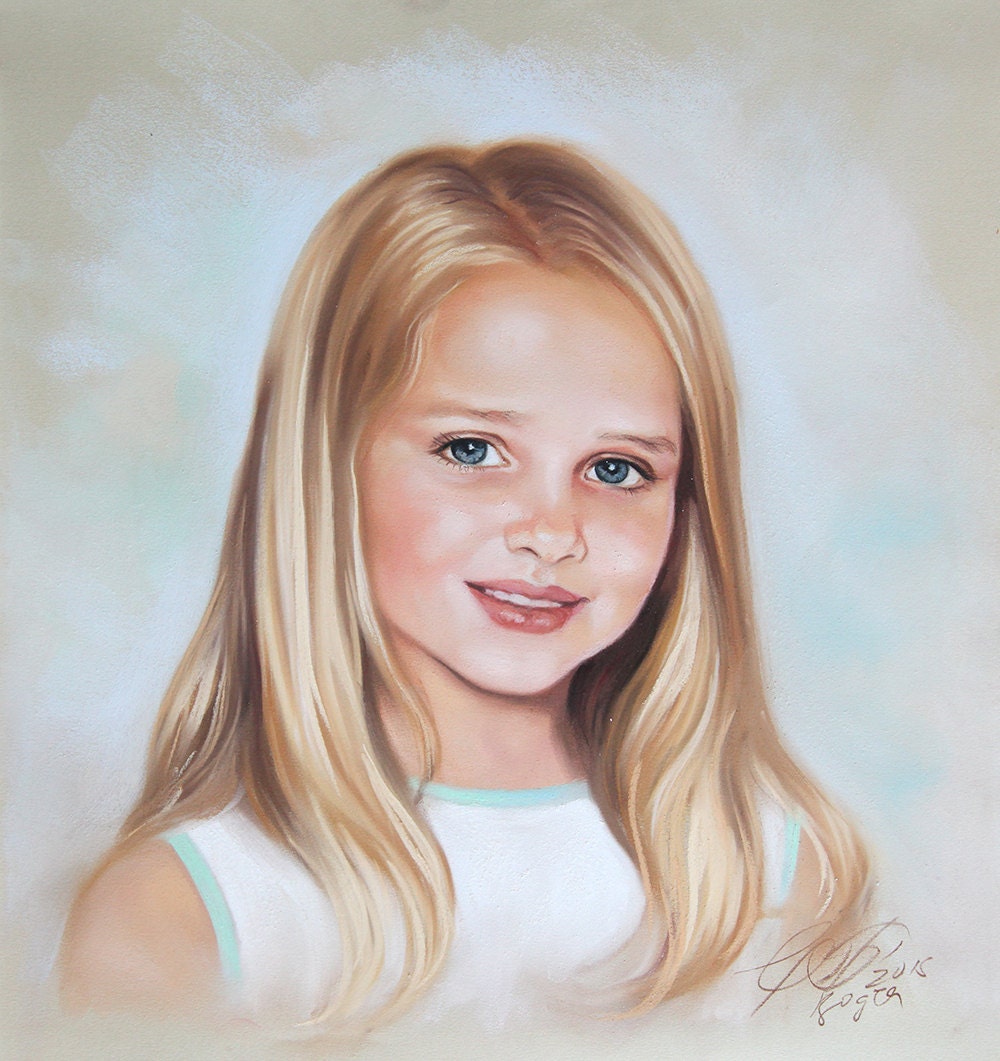 Custom pastel portrait - Painting from photography