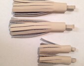 Custom order: 4 cream tassels, 2inch & 4inch