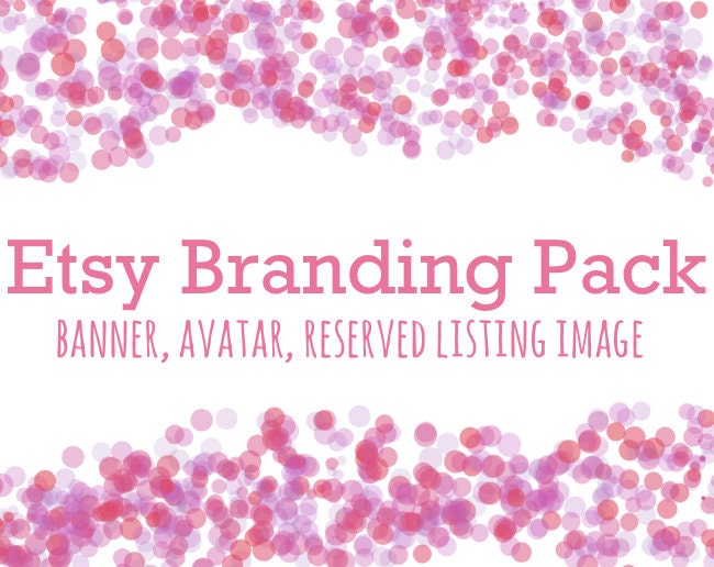 Custom Etsy Branding Pack. Shop Banner. Avatar. Reserved Listing Image.