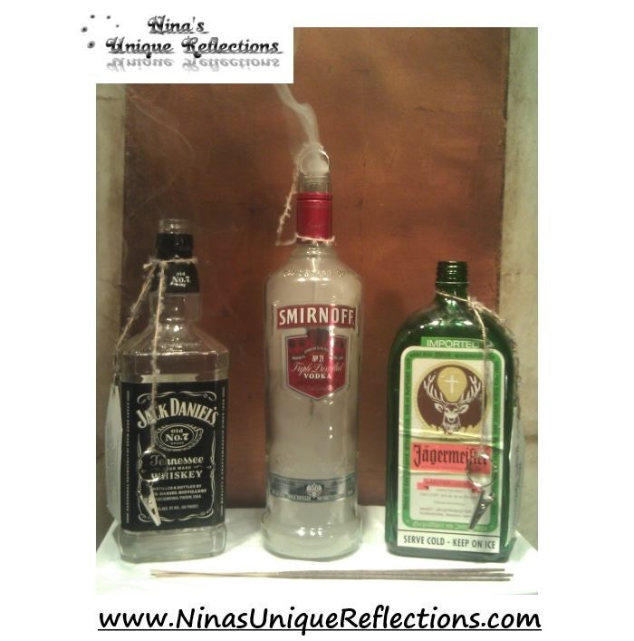Liquor Bottle Stick Incense Burners