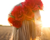 Red Rose Flower Crown