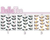 Crib Sheet - Toddler Bed Sheet -  Flowers Pink Gray Yellow - Custom Made By BellaToo