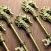 10 pcs Seahorse Key Charms Antique Brass Double sided steampunk